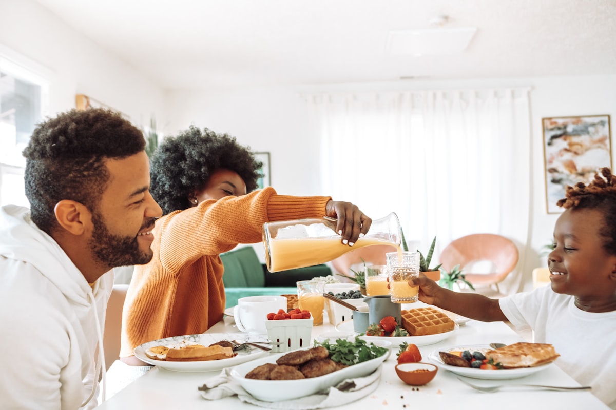 Préparation de repas équilibrés en famille